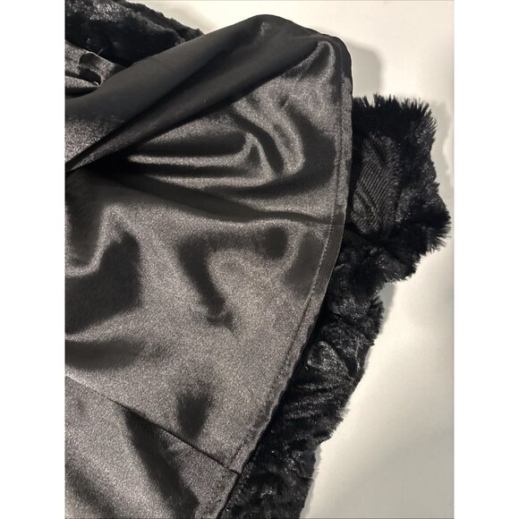 Anthropologie Hazel Haze Black Velvet Duster Coat Jacket Women’s Size L Longline - Picture 8 of 10